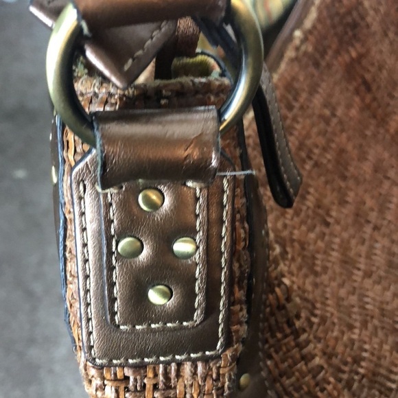 Vintage fossil woven brown leather purse - Picture 11 of 11